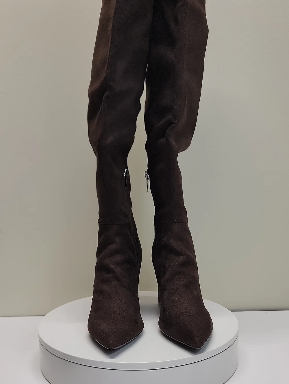 Marc Fisher NEW IN BOX Faux-Suede Over-the-Knee Boot - Dark Brown